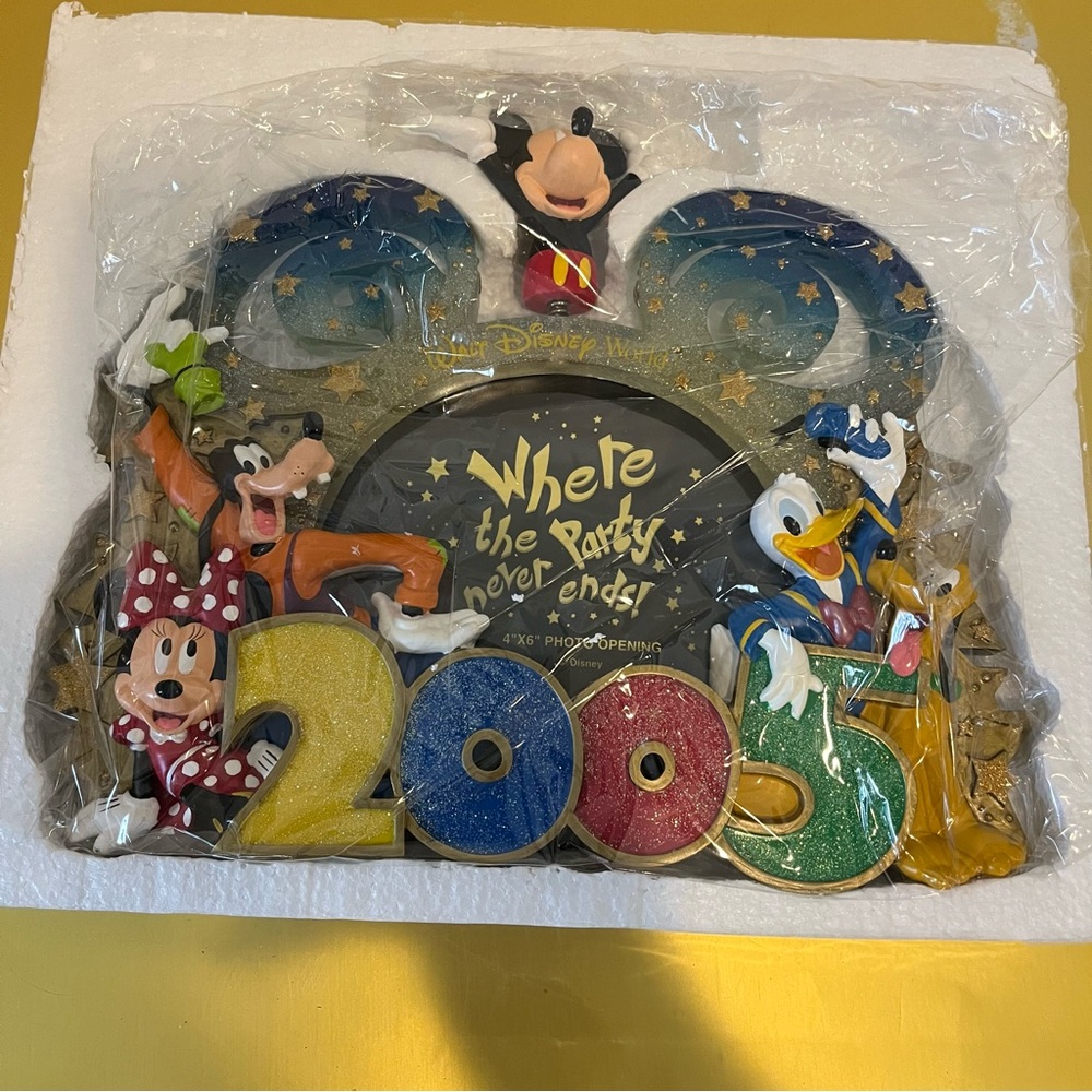 Classic Disney 2005 “Where the Party Never Ends” Resin Picture Frame